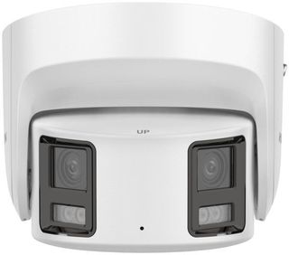 HIKVISION 8MP ColorVu Panoramic Turret, 180 Degree, White Light, AcuSense, Built in Mic, Speaker, Strobe Light, 4mm (2387G2P)