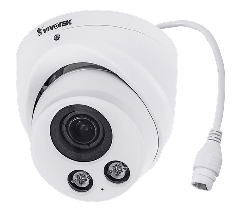 Vivotek C Series Flat-Faced Dome, 5MP, 20fps, 2.8 - 12mm Lens, IR, IP66, Pigtail (IT9388-HT)