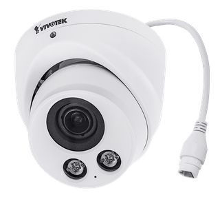 Vivotek C Series Flat-Faced Dome, 5MP, 20fps, 2.8 - 12mm Lens, IR, IP66, Pigtail (IT9388-HT)