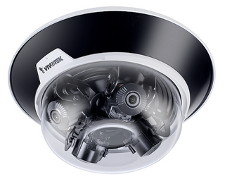 Vivotek Outdoor Vandal Dome, 20MP Multi-Sensor Adjustable, (4x5MP Sensors), 12fps Per Sensor @ 5MP, 30fps per Sensor @ 4MP, (MA9322-EHTVL)