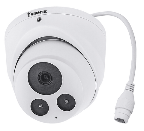 Vivotek C Series Flat-Faced Dome, 5MP, 20fps, 2.8mm, IR, IP66, Pigtail (IT9380-H,(2.8MM))