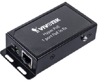 Vivotek hyper PoE extender, PoE in rx,  1x hyper PoE port,  1x RJ45, 1 DC jack (AP-FHP-0100-R)