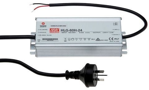 VIVOTEK 90~305VAC IN , 24VDC/60WUT , IP67 (HLG-60H-24)