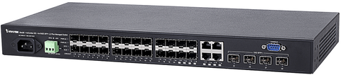 VIVOTEK 10G LAYER 2 MANAGED, 28 PORT SWITCH, 24 GIGABIT SFP,  4 GIGABIT COMBO, 4 10G SFP+  PORTS, CONSOLE PORT RS 232 (AW-GTS-287A,AUN)