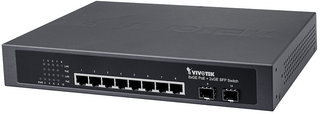 VIVOTEK UMANAGED 10 PORT SWITCH, 8 GIGABIT POE, 2 IGABITG SFP PORTS, POE BUDGET 115W (AW-GET-100A-120,AUN)