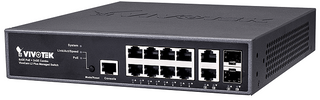 VIVOTEK LAYER 2 MANAGED 11 PORT SWITCH 8 GIGABIT POE, 2- GIGABIT COMBO, + 1 RJ45 CONSOLE PORTS, POE BUDGET 130W, INTEGRATE WITH VIVOTEK CAMERA FOR SURVEILLANCE APPLICATION (AW-GEV-107A-130,AUN)