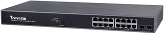 VIVOTEK WEB SMART MANAGED 18 PORT SWITCH, 16 GIGABIT POE, 2 GIGABIT SFP PORTS POE BUDGET 250W, INTEGRATE WITH VIVOTEK CAMERA FOR SURVEILLANCE APPLICATION (AW-GEV-184B-250,AUN)