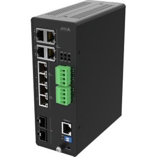 AXIS 02621-001 - D8208-R Industrial PoE Switch is a 8-port managed industrial PoE++ Gigabit switch. In addition, the switch is equipped with 2 x RJ45 and 2x SFP data ports that allows for extra devices to be connected
