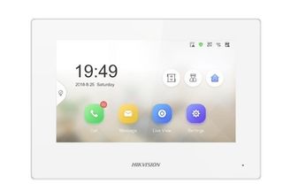 HIKVISION IP Intercom, GEN 2, 7" Colour Monitor, No SD Card, No APP Connection, POE, WHITE (6320)