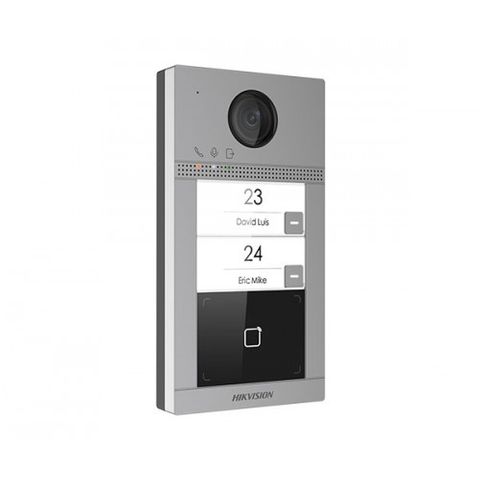 HIKVISION IP INTERCOM, GEN 2, VILLA DOOR STATION, 2 BUTTON, WIFI, MIFARE, ALUMINIUM (8213)