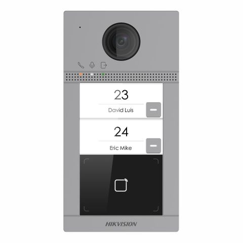 HIKVISION IP Intercom, GEN 2, Villa Door Station, 2 Button, WiFi, Mifare, Aluminium (8213)