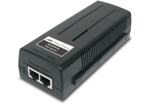 Allied Telesis Single Port POE Injector (Gigabit Ethernet) (IEEE 802.3af compliant), APAC only model, AU Power Cord.