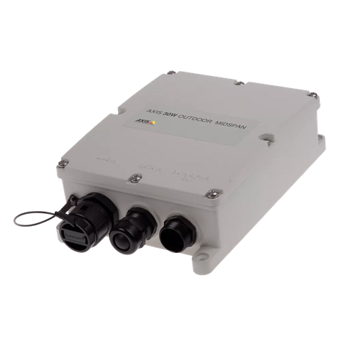 AXIS 01944-001 -  30 W Outdoor Midspan is an outdoor ready IP66-/IP67-rated midspan compliant with IEEE802.3af and 802.3at