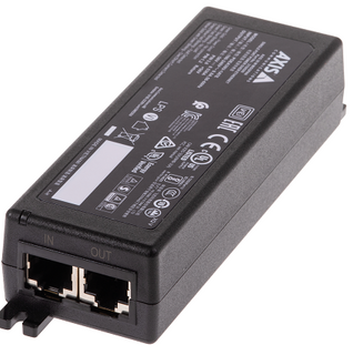AXIS 02172-006 -  Single port midspan for Power over Ethernet Plus (PoE+) IEEE 802.3at Type 2 Class 4 products
