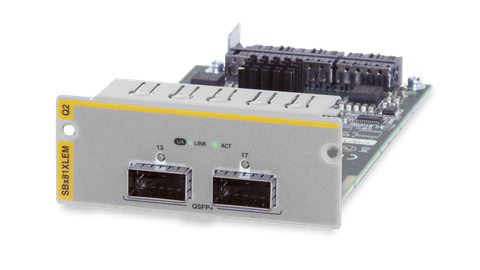 Allied Telesis 2 x 40G QSFP+ expansion module for SBx81XLEM line card. 1 year NCP support (Start date is shipment date from ATI - Grace period 90 days)