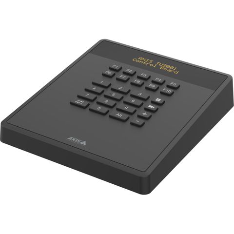 AXIS 02476-001 - TU9003 Keypad, you can quickly navigate between workspaces, cameras, views, and PTZ presets. It has 10 application-defined hotkeys and 12 preset keys