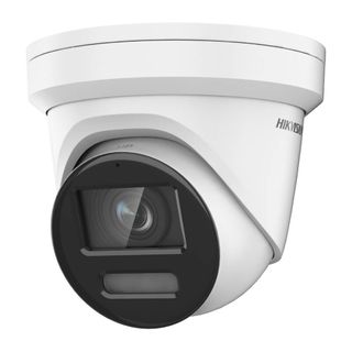 HIKVISION 8MP ColorVu Turret, White Light, AcuSense, Built-in Mic, Speaker, Strobe Light, 4mm (2387)