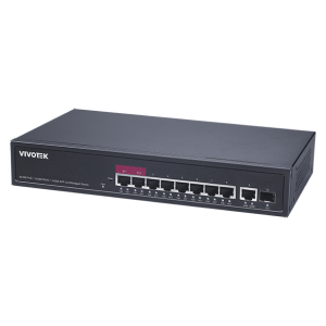 Vivotek lite managed 10 Port Switch, 2 gigabit 90W PoE ports, 6 Gigabit 30W PoE Ports, 1 Gigabit UTP, 1 Gigabit SFP Port,  PoE Budget 110W (AW-GEL-105A-110 AU)