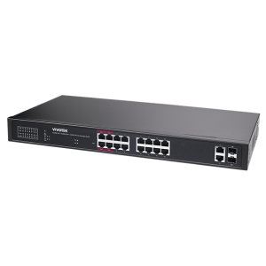 Vivotek lite managed 20 port switch, 4 Gigabit 90W PoE Ports, 12 Gigabit 30W PoE Ports, 2 Gigabit UTP, 2 Gigabit SFP Ports, PoE Budget 260W (AW-GEL-205A-260 AU)