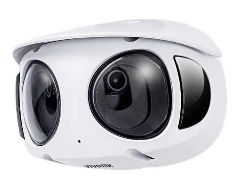 Vivotek V Series Outdoor Panaromic Camera, 8MP 180 Degree (2 X 4MP Sensors) 30fps 2.8mm Lens, IR, IP66, Includes Smart VCA and Attribute Search (MS9390-HV-V2)