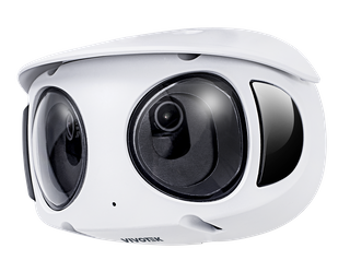 Vivotek V Series Outdoor Panaromic Camera, 8MP 180 Degree (2 X 4MP Sensors) 30fps 2.8mm Lens, IR, IP66, Includes Smart VCA and Attribute Search (MS9390-HV-V2)