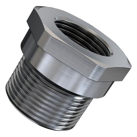 AXIS 02799-001 - Explosion-protection certified "Ex d" M25x1.5 to M20x1.5 nickel-plated brass thread reduction adapter.