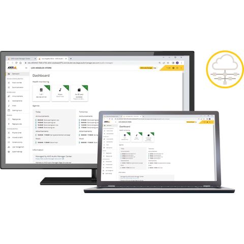 AXIS 02246-001 - AXIS Audio Manager Centeris a subscription-based hybrid cloud service for remote management and monitoring of multisite audio systems