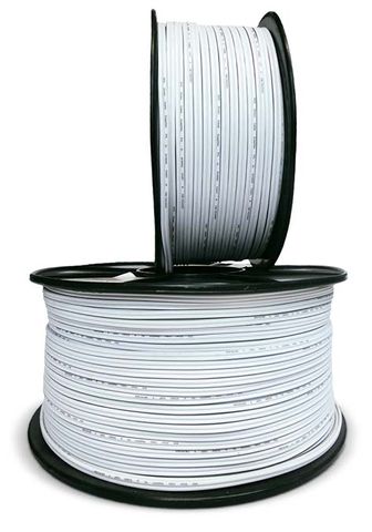 Cable, 2 Core, Fig. 8, 24/020, Black with White Stripe, 250Mtr Reel