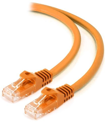 Patch Lead- CAT6, Orange- 0.3m