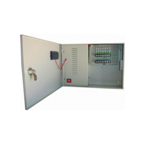 PSS W-DC12-4A 12VDC 4 Amp With 9 X 1 Amp Fused Outputs In Metal Box, LCD Voltage Panel