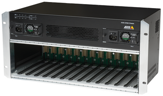 AXIS 0575-006 -  5 U rack-mount video encoder chassis, providing an expandable solution for migrating large-scale analog installations to network video