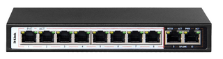 DLINK DES-F1010P-E - 10-Port 10/100Mbps PoE Switch with 8 Long Reach PoE Ports and 2 Uplink Ports. PoE budget 96W.