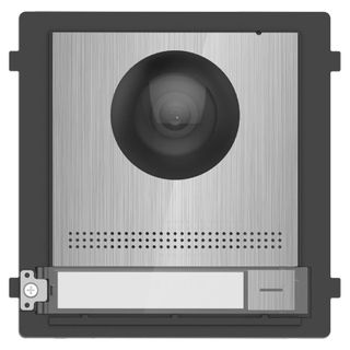 HIKVISION IP INTERCOM, GEN 2, COLOUR CAMERA MODULE, 1 BUTTON, POE, STAINLESS STEEL (KD8003)