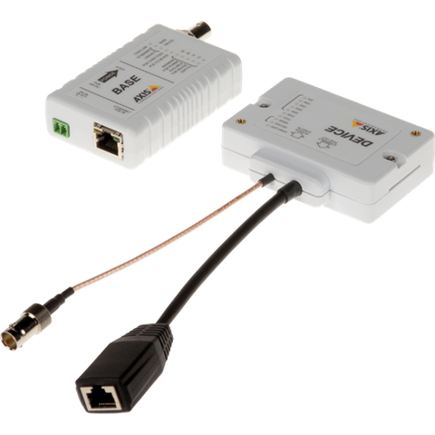 AXIS 01489-001 -  T8645 PoE+ over Coax Compact Kit enables legacy coax cabling to be kept when converting an analog system to digital, and comprises  T8641 PoE+ Over Coax Base and  T8643 PoE+ over Coax Compact