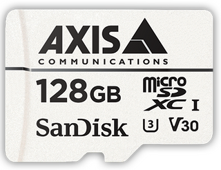 AXIS 01491-001 -  Surveillance Card 128 GB is a high endurance microSDXC card optimized for video surveillance