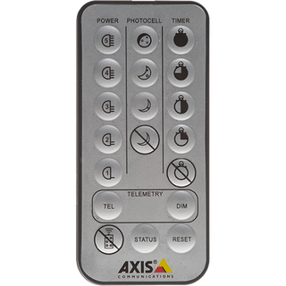 AXIS 5800-931 - The remote control is compatible with all Axis T90B illuminators and provides the possibility to adjust settings of light intensity, photocell sensitivity and more conveniently from the ground level