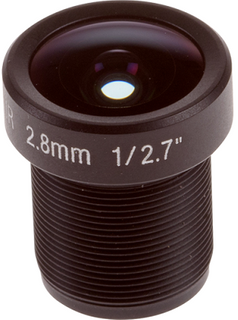 AXIS 01860-001 -  Megapixel lens 2.8 mm, F1.2 with M12 thread for  P39-R Series that provides 110 horizontal FOV and excellent low light performance