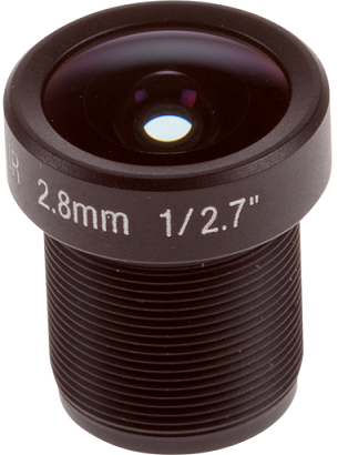 AXIS 01860-001 -  Megapixel lens 2.8 mm, F1.2 with M12 thread for  P39-R Series that provides 110? horizontal FOV and excellent low light performance