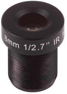 AXIS 02009-001 -  8.0 mm accessory lens, F1.8 with M12 thread, without IR-cut filter for day/night cameras with removable IR cut filter