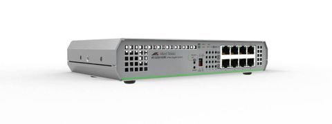 Allied Telesis 8 port 10/100/1000T unmanaged switch with external PSU (AC adaptor), AU Power Cord.