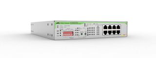 Allied Telesis 8 port 10/100/1000T unmanaged PoE+ switch with internal PSU, Configurable with DIP Switch, AU Power Cord