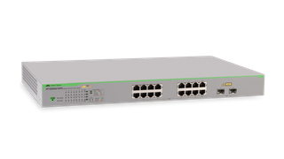 Allied Telesis WebSmart switch 16 port 10/100/1000TX + 2 SFP Combo ports, AU Power Cord.