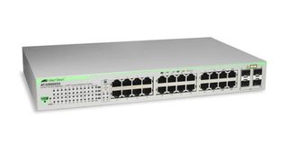 Allied Telesis WebSmart switch 24 port 10/100/1000TX + 4 SFP Combo ports, AU Power Cord.