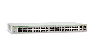 Allied Telesis WebSmart switch with PoE+, 48 port 10/100/1000T, 24 POE capable, + 4 SFP Combo ports, AU Power Cord.