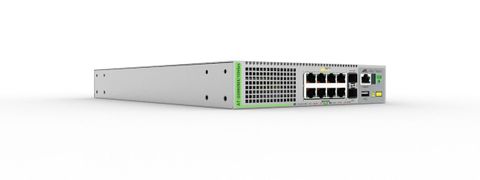 Allied Telesis 8-port PoE++ 100M/1/2.5/5G stackable L3 switch, 2x SFP+ ports and a single fixed power supply, AU Power Cord.