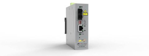 Allied Telesis TAA, 10/100/1000T POE+ to 1000SX/SC Industrial Temp Gigabit Media Converter