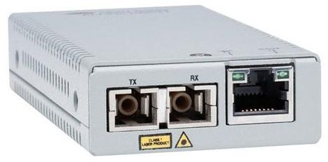 Allied Telesis 10/100TX to 100FX/SC MM Media & Rate Converter, Multi-region PSU, TAA (Federal)