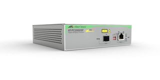 Allied Telesis Media converting 2-port Gigabit switch, 10/100/1000T POE+ to 1000X (SFP), TAA compliant