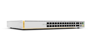 Allied Telesis 24-port 100/1000X SFP stackable L3 switch with 4 SFP+ ports and 2 fixed DC power supplies. 1 year NCP support (Start date is shipment date from ATI - Grace period 90 days)