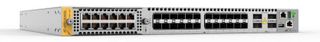 Allied Telesis 24-SFP+ slots stackable switch with 1 module bay, 4 QSFP28 ports and dual hotswap PSU bays. 1 year NCP support (Start date is shipment date from ATI - Grace period 90 days)